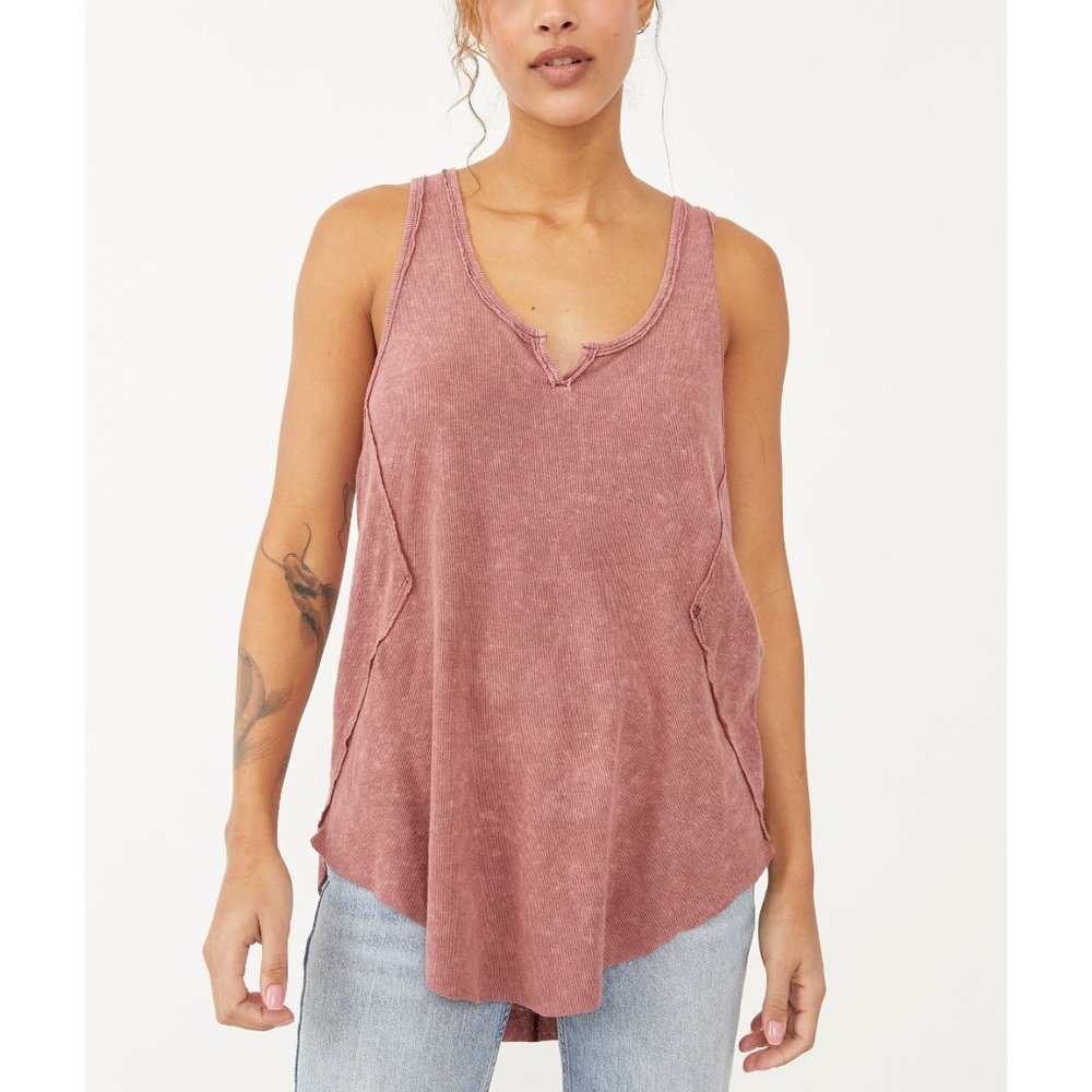 NWT Free People Care FP Chasing Sunsets Tunic / Russet Acorn - Picture 2 of 9